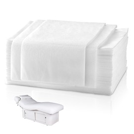 Pack of 20 Massage Table Bed Sheets: 80 x 180 cm Non-Woven Fabric Bed Sheets, Breathable, Cosmetic Lounger Cover, Massage Table Cover, Bed Sheets for Beauty Salon, SPA, Hospital Beds, Tattoo, Hotels