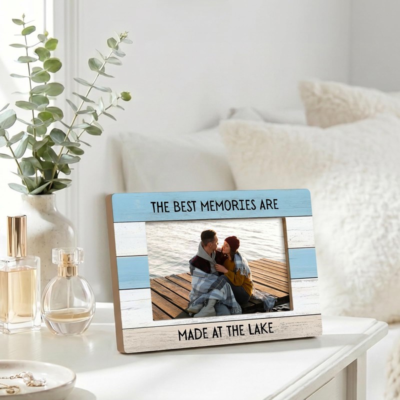 Lake House Gifts Coastal Picture Frame 4x6 for Desk Table