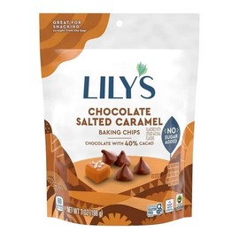 Chocolate Style Salted Caramel Flavored No Sugar Added Baking Chips, Gluten Free, Bulk, 7 oz Bags (3 Count)