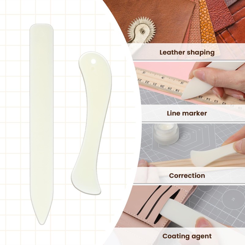 Bone Folder Scoring, 2PCS Sewing Seam Bone Folder Plastic Bones