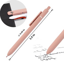 Quick Dry Gel Ink Pens Fine Point Cute Pens Retractable Roller Ball Pens Smooth Writing Pens Journaling Note Taking for Cute Office Supplies,5 Colors, 5 Black Refills (Multicolor)