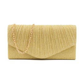 REDSINDA Evening Bag Clutch Purses Sparkling Party Handbag for Women Wedding Formal Purse for Dressy (Gold)