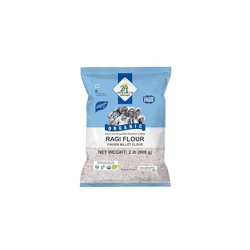 24 Mantara Organic Flour, Ragi, 2 Pound