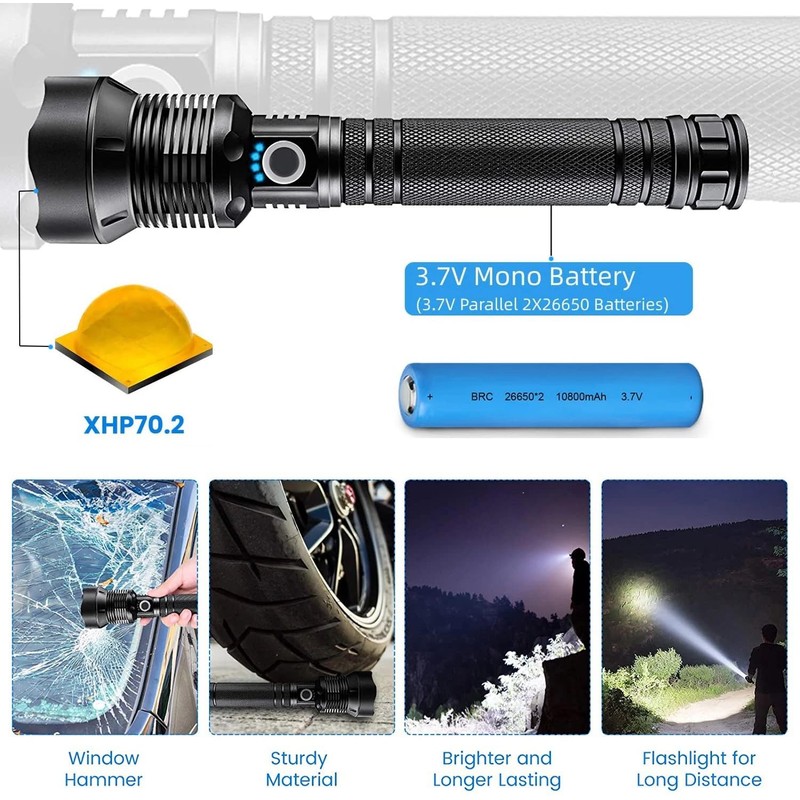 Bell Rechargeable LED Flashlight High Powerful Lumens Waterproof Flash Torch