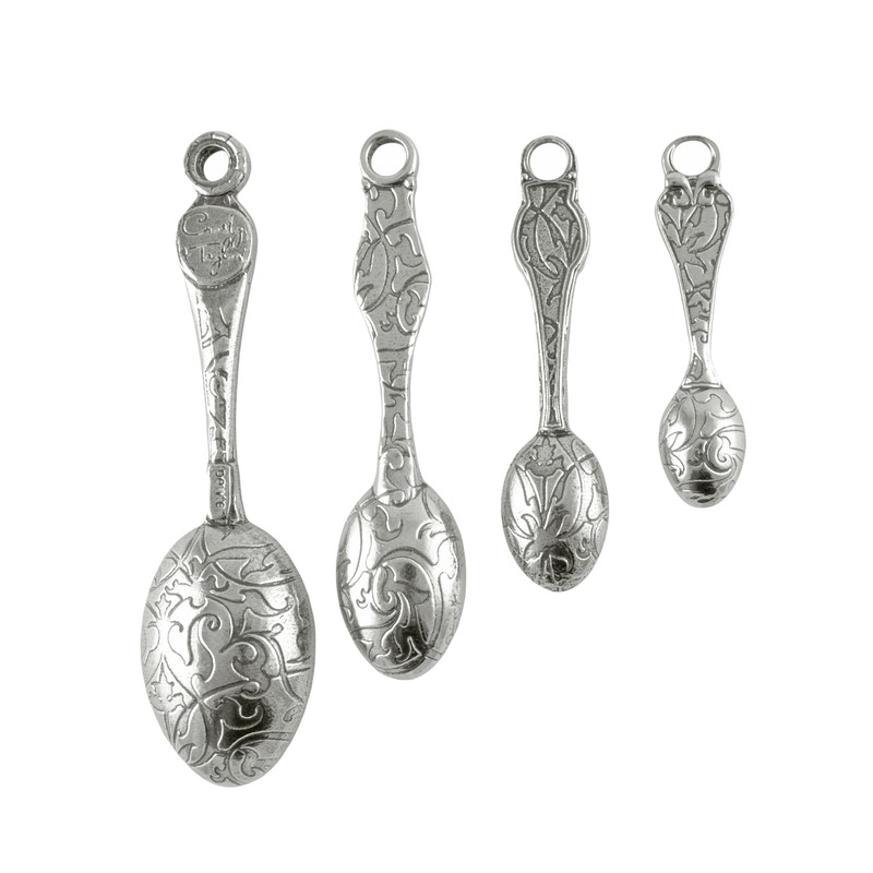 Crosby & Taylor Fleur de Lys Pewter Measuring Spoon Set