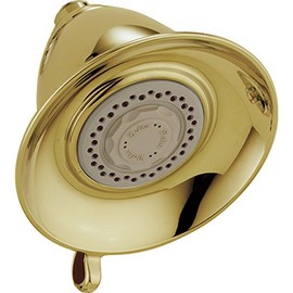 Delta Faucet 3-Spray Touch-Clean Shower Head, Polished Brass RP34355PB