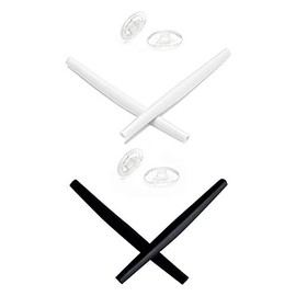 Mryok 2 Pair Replacement Earsocks Nosepieces Kits for Oakley Wiretap - White & Black