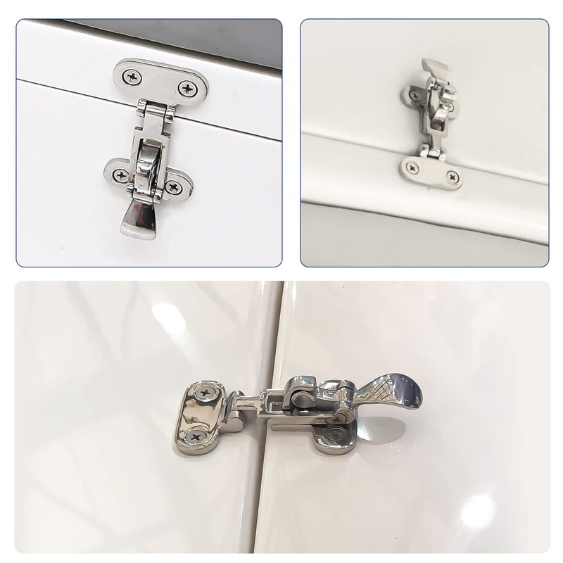 Marine 316 Stainless Steel Anti-Rattle Lockable Hatch,Hold Down Clamp Latch,Marine