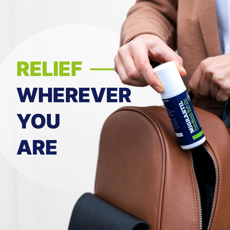 Basic Vigor Migrastil PainBlock Roll-On, 3 oz - Topical Roll-On
