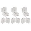 sourcing map Stainless Steel 90 Degree Glass Clamp, 6pcs for