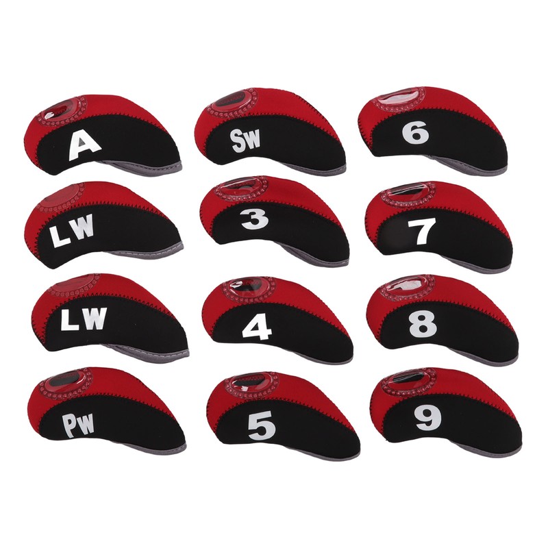 12 Pcs Golf Iron Head Cover Set Club Headcover Set