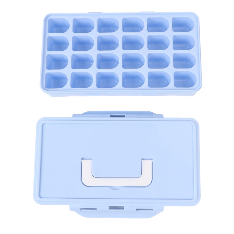 Gouache Paint Box 24 Well Storage Palette Box Portable Plastic