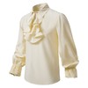 MakingDa Men's Renaissance Ruffled Frilly Shirts Long Sleeve Medieval Vintage
