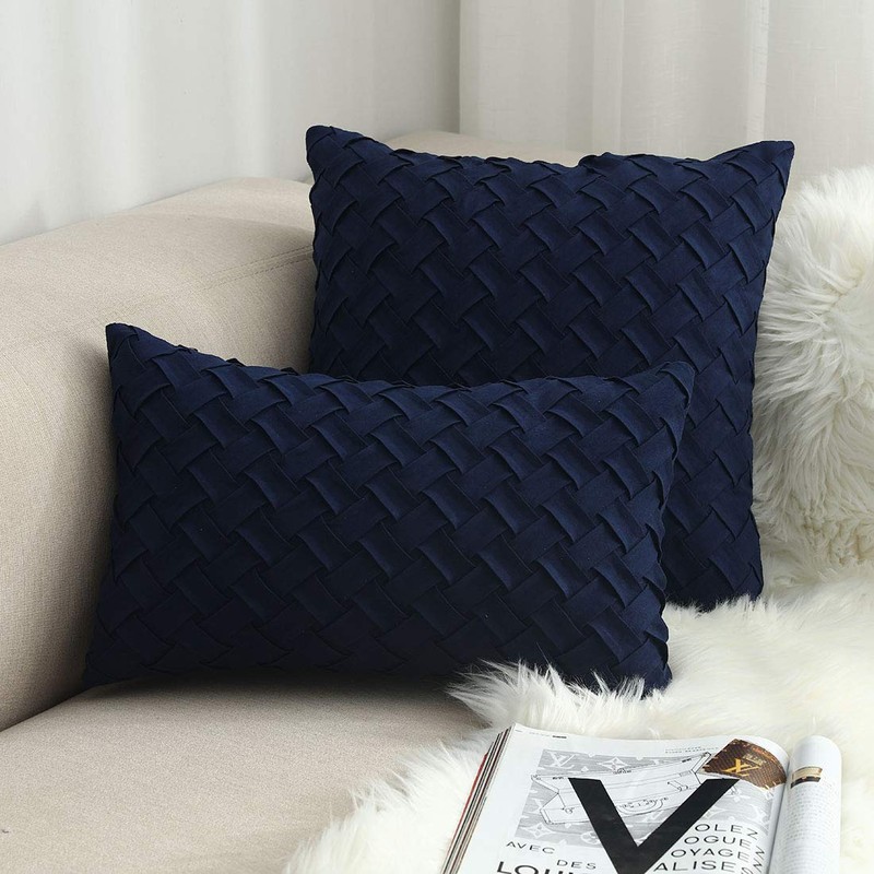 vctops Boho Basket Weave Pattern Decorative Throw Pillow Cover Super