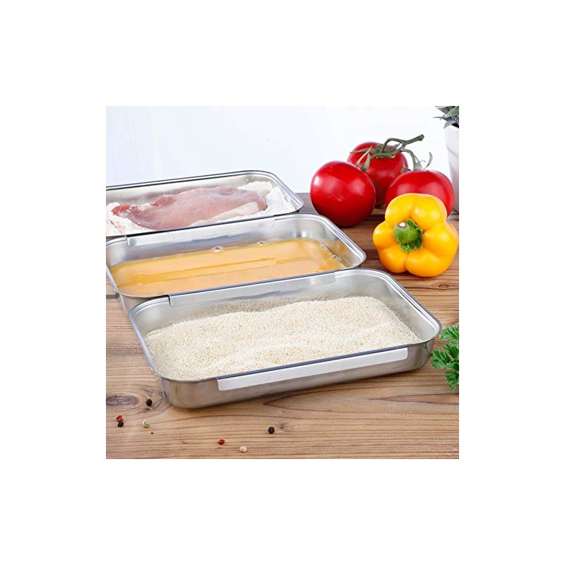 HI 16080 Panier Set of 3 Bowls Stainless Steel 22