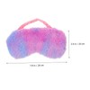 Baluue 4Pcs Colored Plush Sleeping Eye Masks Soft Eye Covers