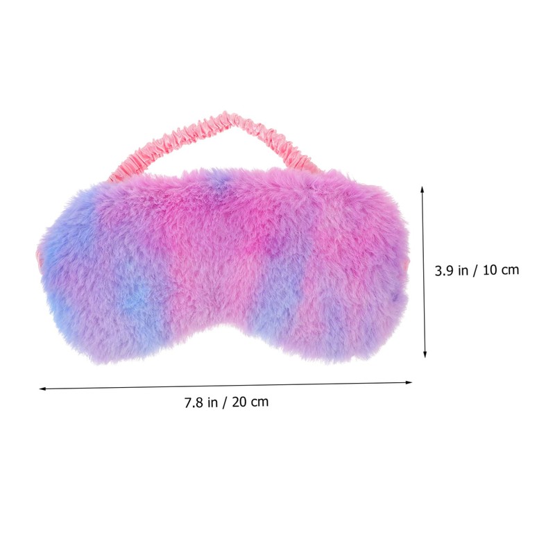 Baluue 4Pcs Colored Plush Sleeping Eye Masks Soft Eye Covers
