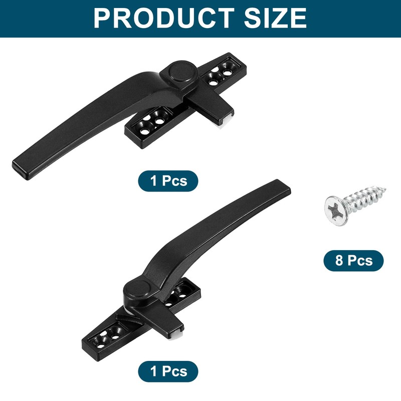 sourcing map 2Pcs Casement Window Locking Handle, Zinc Alloy Locking