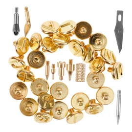 TEHAUX 1 Set Alphabet Burning Tips Durable Pyrography Tool for Branding and Personalization and More Letter Tips Included