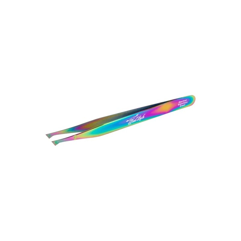 Specialty Collection Tweezers for Eyebrows 5.00" Slant Nose Rainbow |
