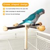 Rotating Parrot Perch with Chew Toy,Interactive Spinning Toys，Wooden Exercise Wheel