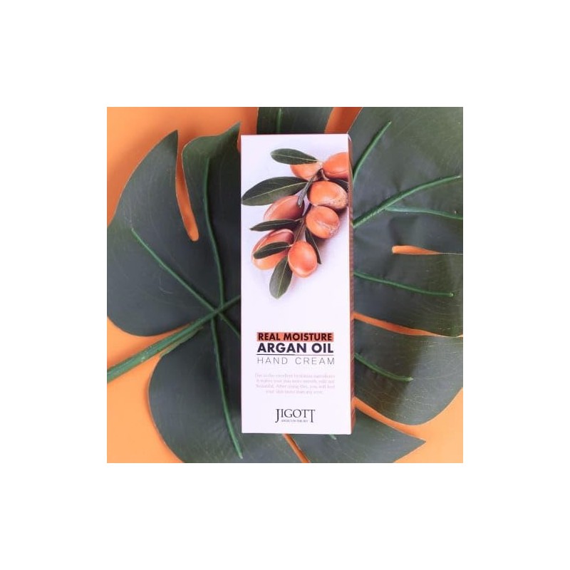 JIGOTT Crema de manos humectante, hidrata y nutre,100 ml (argán)
