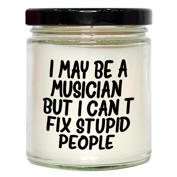 Musician Funny Candle Gift Idea for Music Lovers: Vanilla Soy
