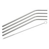 Fackelmann Stainless Steel Curved Straw, Silver, 24 cm