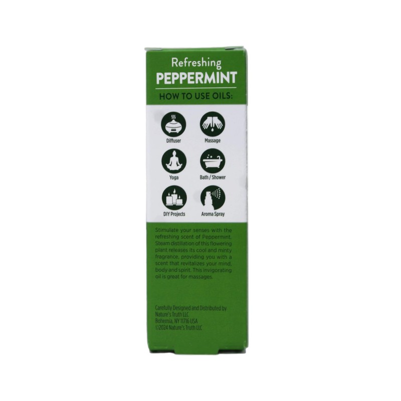 Nature's Truth Peppermint Essential Oil for Diffusers and Aromatherapy, 0.51