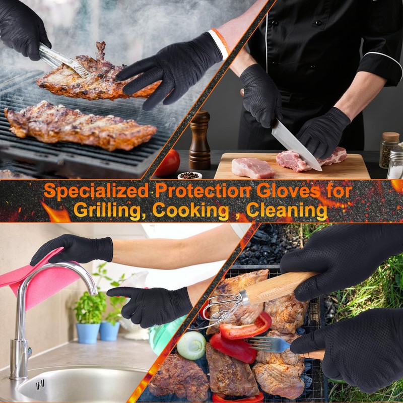 ANBOSON BBQ Gloves for Cooking Baking Grilling, 100 Count Disposable