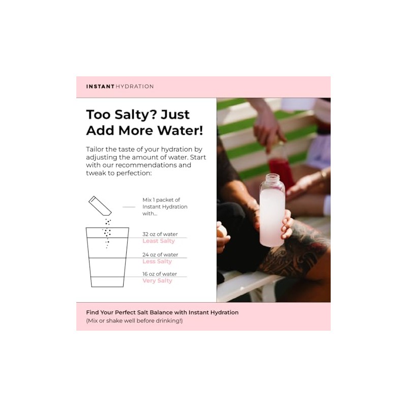 Instant Hydration Sobres Electrolitos Polvo Mezcla Bebida Sandía Azúcar Cetogénica
