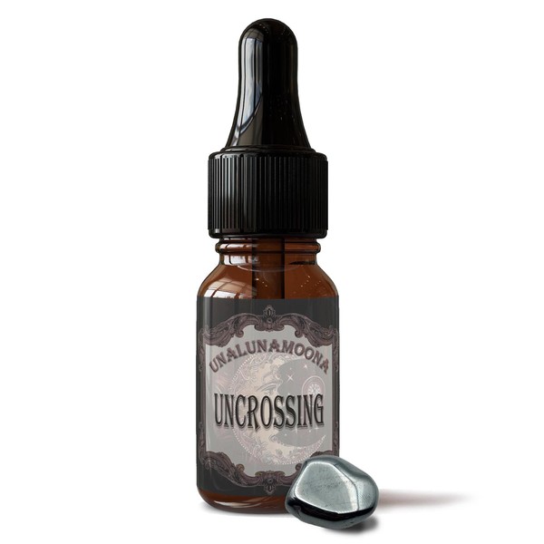 Uncrossing Oil with Hematite crystal for Spiritual Protection Cleansing -