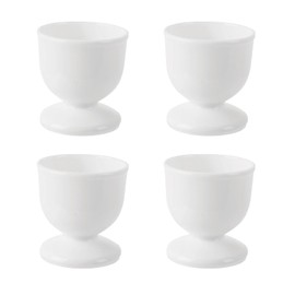 4 Pcs Egg Cups, Plastic Egg Cups, Lightweight Boiled Eggs Holders, White Egg Cup Holder Set, Professional Egg Cup Set, Single Eggs Stand Kitchen Gadgets Tools, for Breakfast Party Dinning(White)