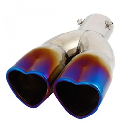 sourcingmap Car 60 x 65mm Heart Shape Exhaust Muffler Tip Pipe