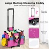 Housolution Rolling Cleaning Caddy Bag with Detachable Trolley, Professional Portable