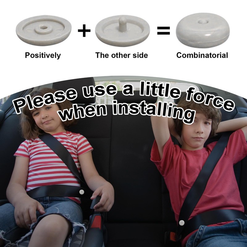 Sylvil 10 Sets Seat Belt Button Stop, Plastic Seat Belt