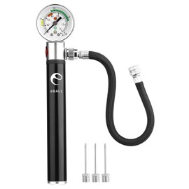 eBall Sports Ball Air Pump with Pressure Gauge & Needles