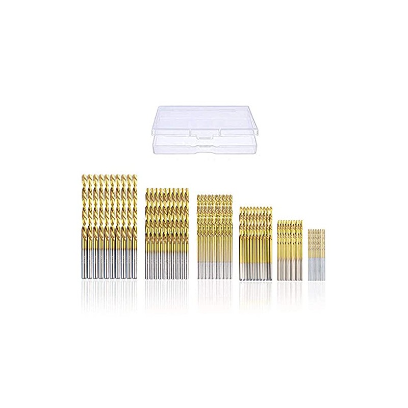 Drill Bit Set, Vidillo 60pcs Titanium Twist Drill Accessories Tool