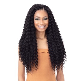 FREETRESS BRAIDS Crochet Braids Natural Volume 3X Soulfull Curl 20inch (3-pack, 1B)