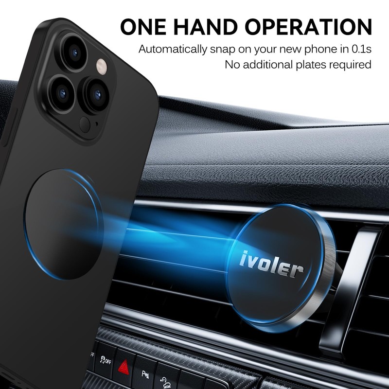iVoler Universal Car Holder Aluminium Pack of 2, Black