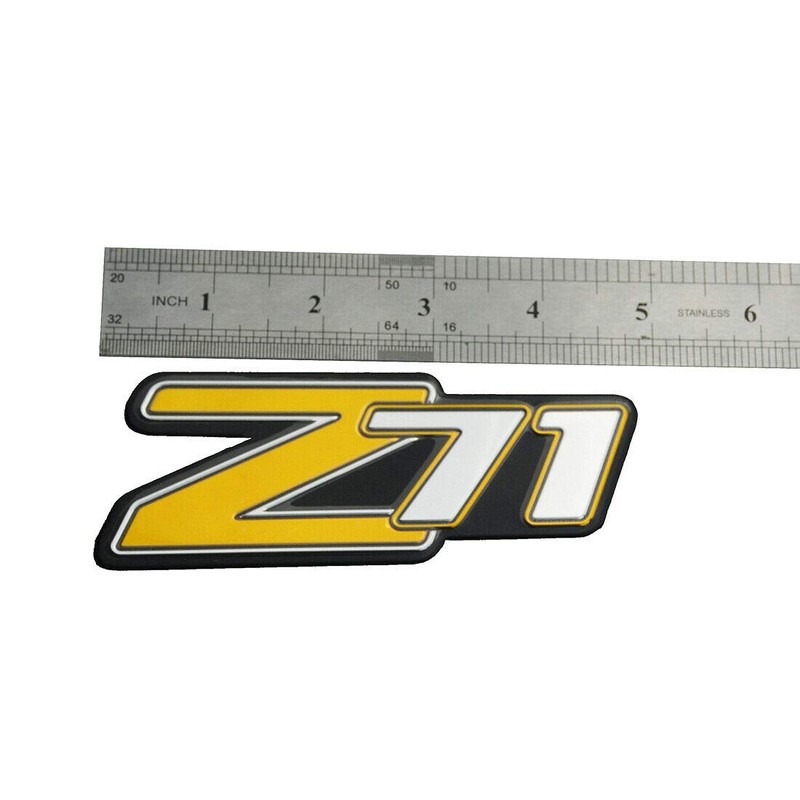 Two Pcs Z71 Emblems Aluminum Badge Sticker Rear Liftgate Side