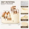 360° Rotating Makeup Organizer with Brush Holder – Large Vanity