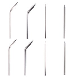 Gosknor 8pcs Baseball Glove Lacing Needles, 4 Styles Stainless Steel Softball Baseball Glove Repair Leather Lacing Kit Curved Needles Practical Repair and Relacing Tools(Silver)