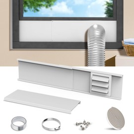 Forestchill Dryer Vent Window Kit for 4" Diameter Dryer Vent Hose, Adjustable Window Vent Kit with Dryer Vent Cover, Prevent Rain, Snow, Wind or Birds