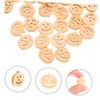 Gadpiparty 100pcs Pumpkin Shape Wooden Buttons DIY Decorative Clothes Buttons