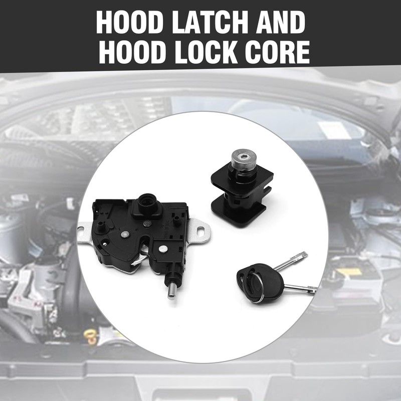 LIDSCURA 8T1Z-16700-A Hood Latch Catch & Lock Cylinder - Replacement