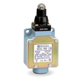 Telemecanique Sensors XCKL OsiSense XC Standard Limit Switch, One Cable Entry, 1 NO and 1 NC Snap-Action Contacts, Steel Roller Plunger, 1/2" NPT Tapped Entry
