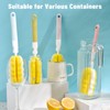 INVODA Bottle Brush 4Pack Long Handle Cup Cleaner Brush Whit