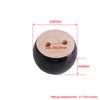 SHANOER 4pcs 40mm Height Black Eucalyptus Wood Round Bun Furniture