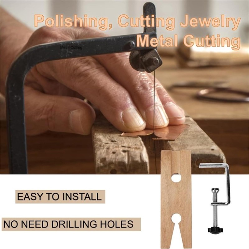 Jeweler Bench Pin Clip Set V Slot for Bench Wood